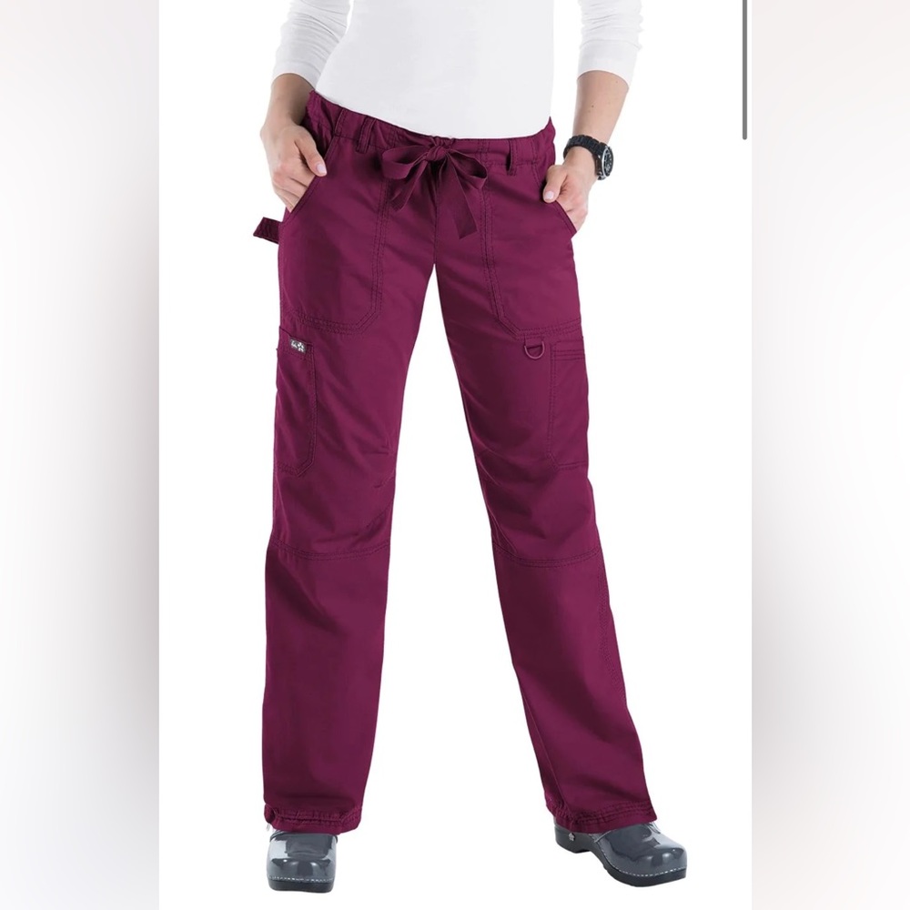 Koi Lindsey Scrub pant in burgundy